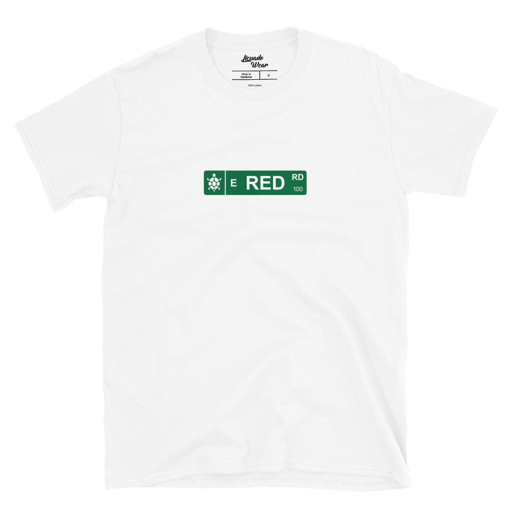 Red Road Street Sign - Unisex T-Shirt