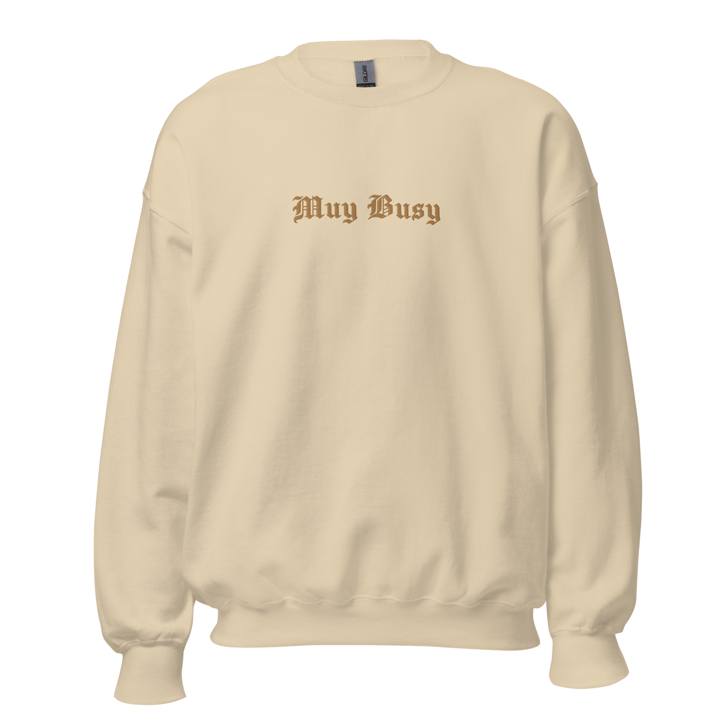 Muy Busy - Tone on Tone Embroidered Unisex Sweatshirt