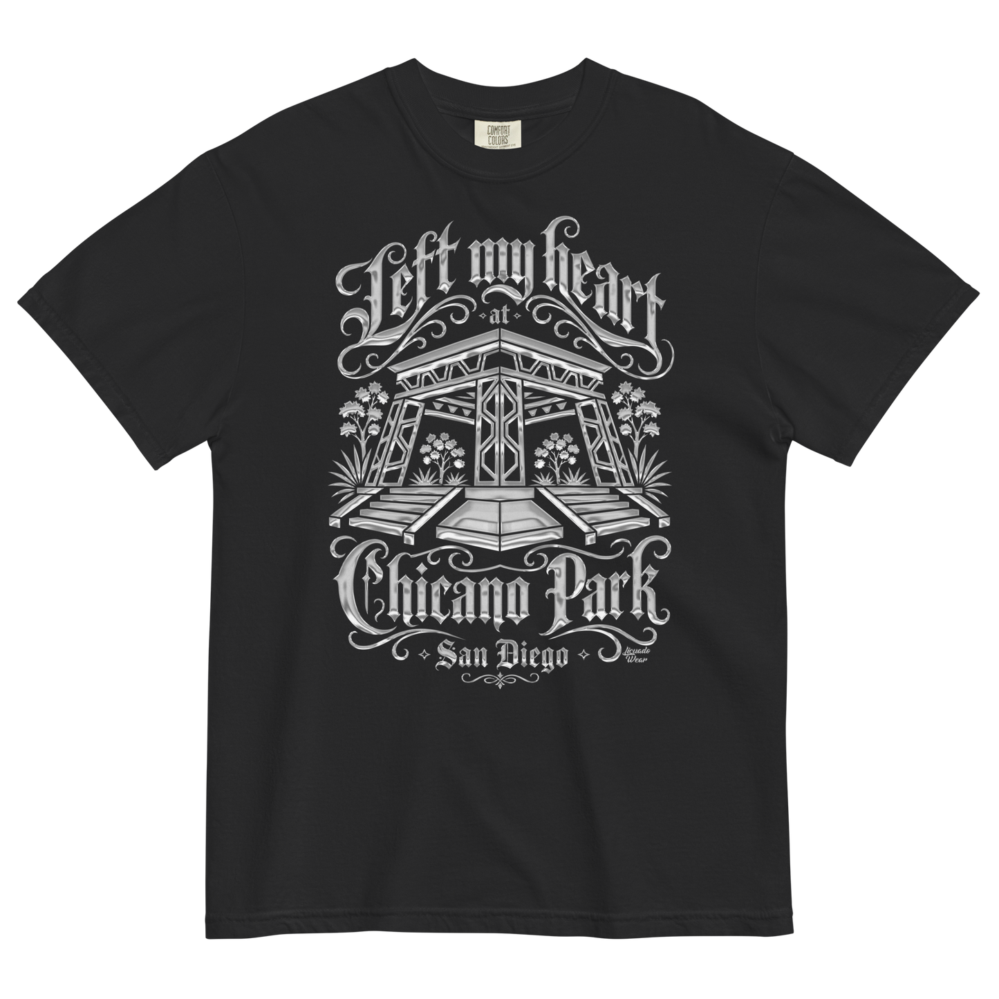 Left My Heart At Chicano Park - Unisex Garment-Dyed Heavyweight T-Shirt