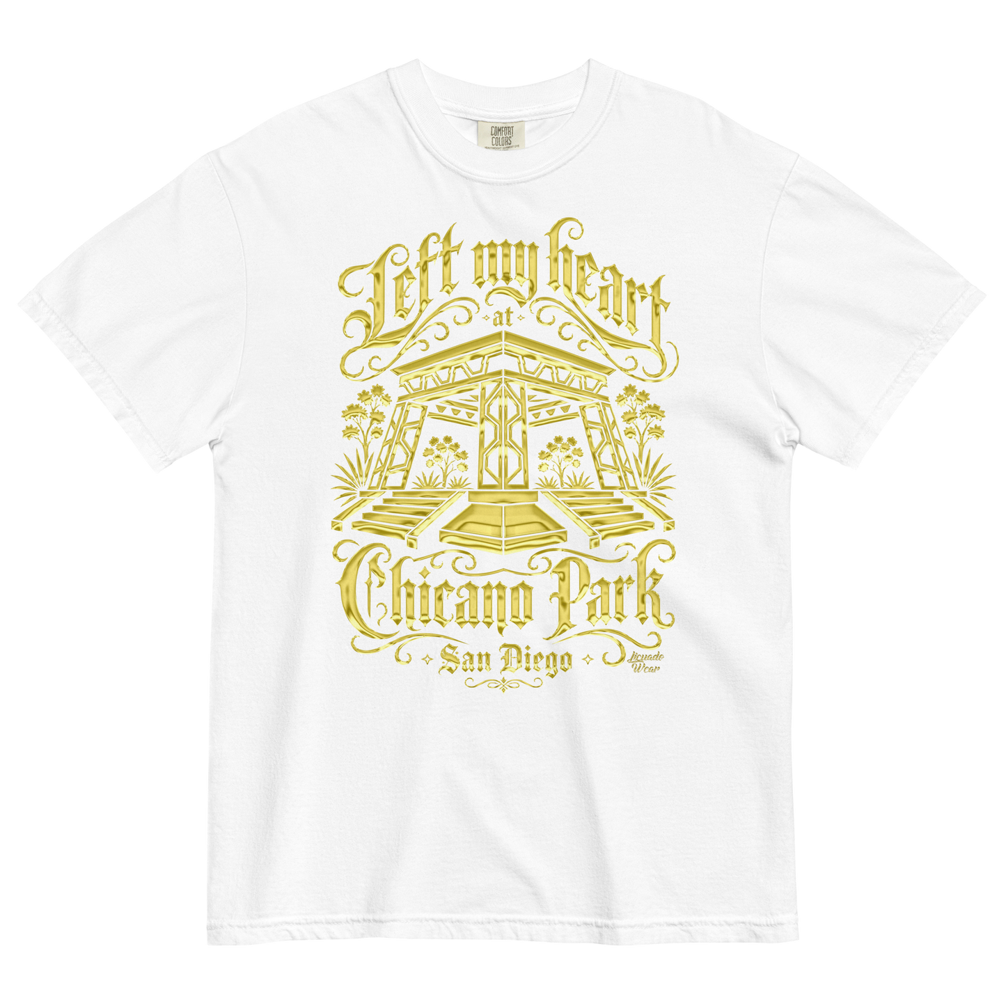 Left My Heart At Chicano Park - Unisex Garment-Dyed Heavyweight T-Shirt