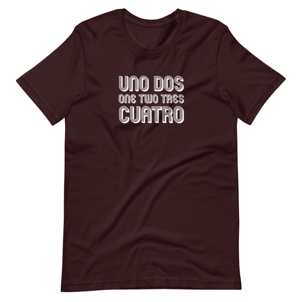 Uno, Dos, One, Two, Tres, Cuatro (Wooly Bully Spanglish) - Unisex Short-Sleeve T-Shirt