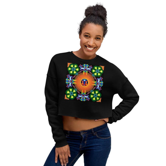 Huichol Sol - Crop Sweatshirt - Licuado Wear