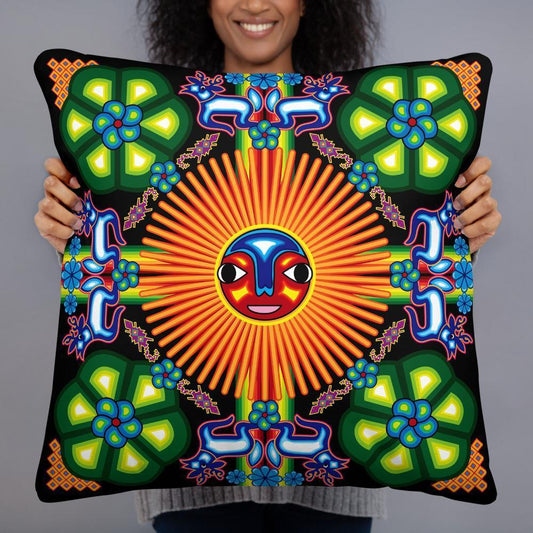 Huichol Sol - Pillow (2 sizes) - Licuado Wear