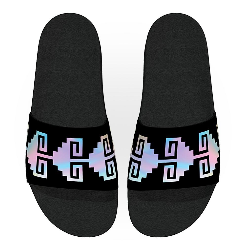 Xicalcoliuhqui, Twisted Gourd (Holographic Colors) - Unisex Slide Sandal - Licuado Wear