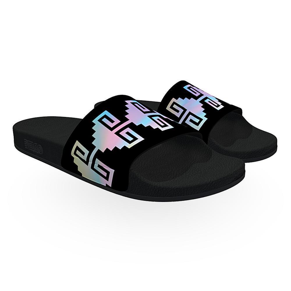 Xicalcoliuhqui, Twisted Gourd (Holographic Colors) - Unisex Slide Sandal - Licuado Wear