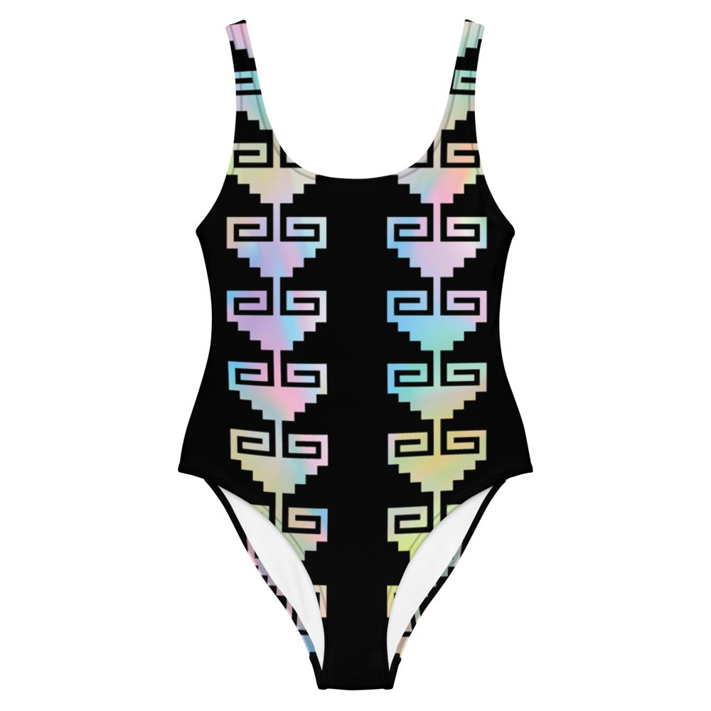 Xicalcoliuhqui, Twisted Gourd (Holographic Colorway) - One-Piece Swimsuit or Bodysuit