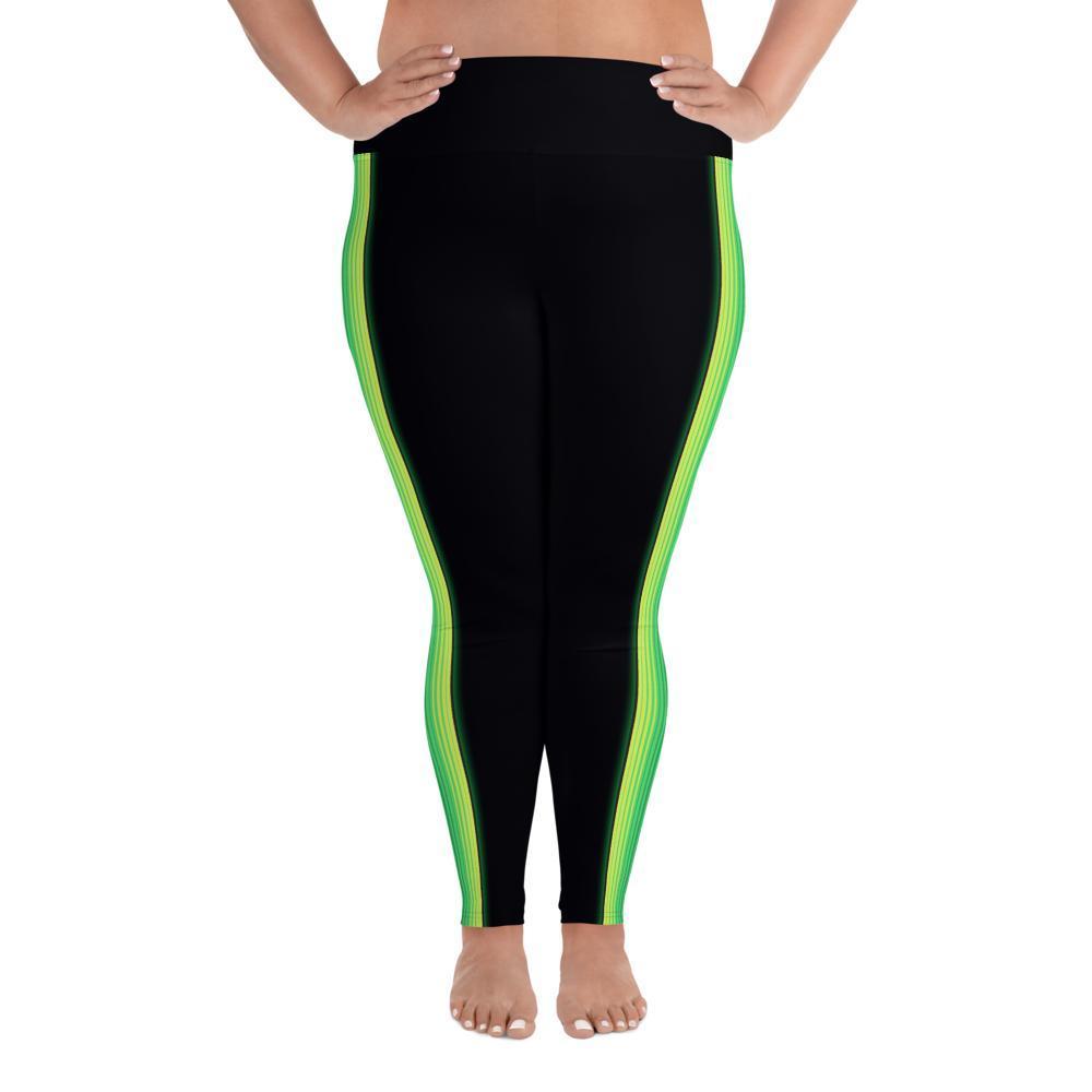 Zarape Green and Lime - All-Over Print Plus Size Leggings - Licuado Wear