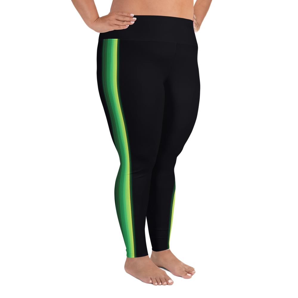 Zarape Green and Lime - All-Over Print Plus Size Leggings - Licuado Wear