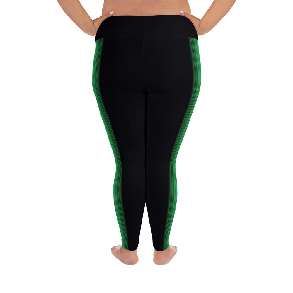 Zarape Green and Lime - All-Over Print Plus Size Leggings - Licuado Wear
