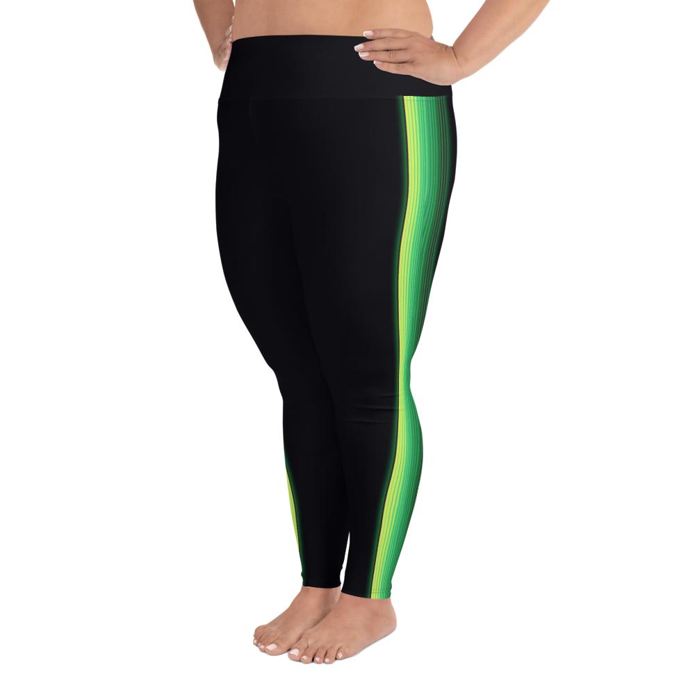 Zarape Green and Lime - All-Over Print Plus Size Leggings - Licuado Wear