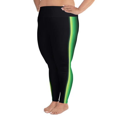 Zarape Green and Lime - All-Over Print Plus Size Leggings - Licuado Wear