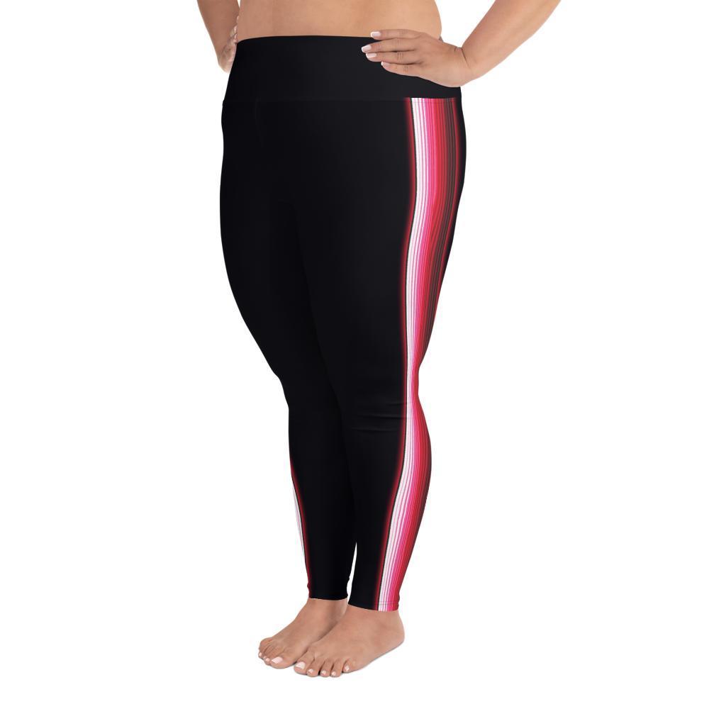 Zarape Red and Pink - All-Over Print Plus Size Leggings - Licuado Wear